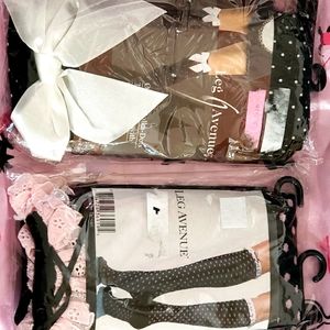 Leg avenue lot! Pokadots with frills and bow